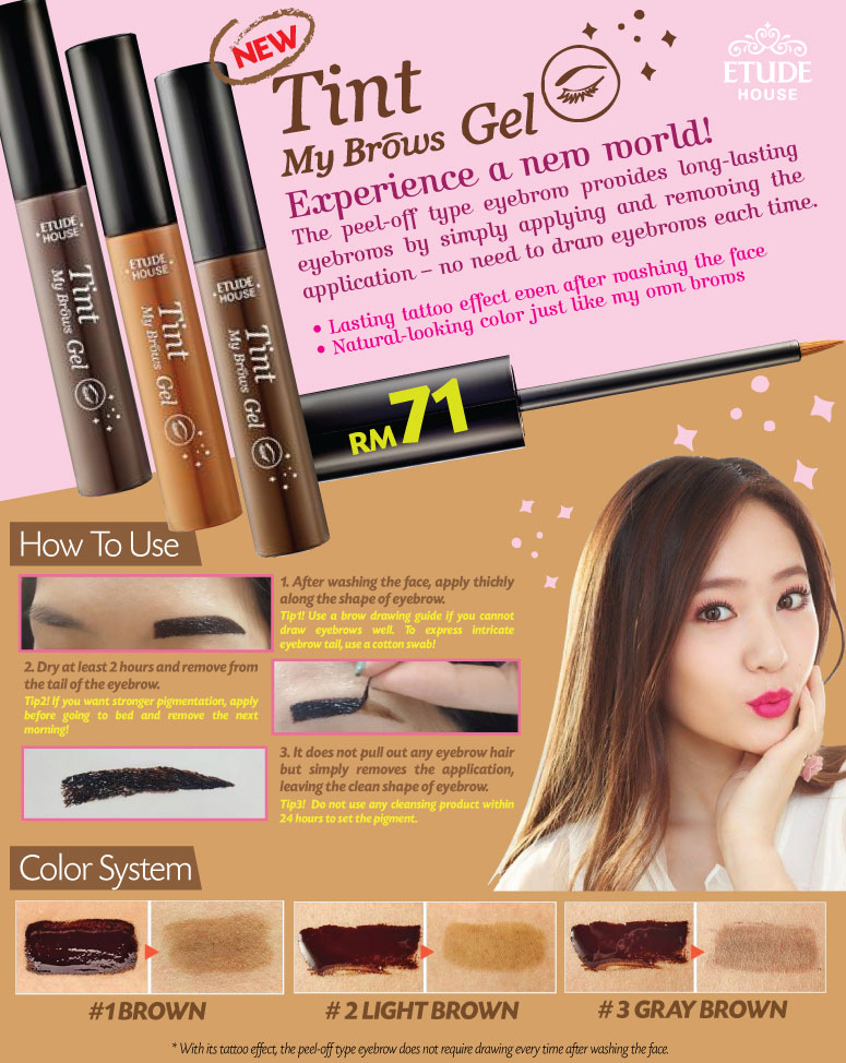 Kết quả hình ảnh cho ETUDE HOUSE TINT MY BROWS GEL