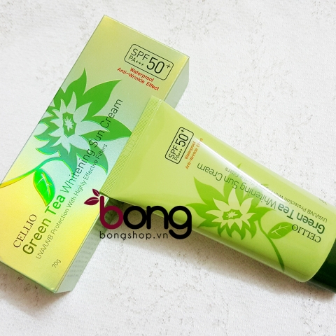 Kem chống nắng Cellio Green Tea Whitening Sun Cream