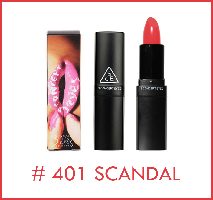 3 Concept Eyes Lip Color #401 Scandal