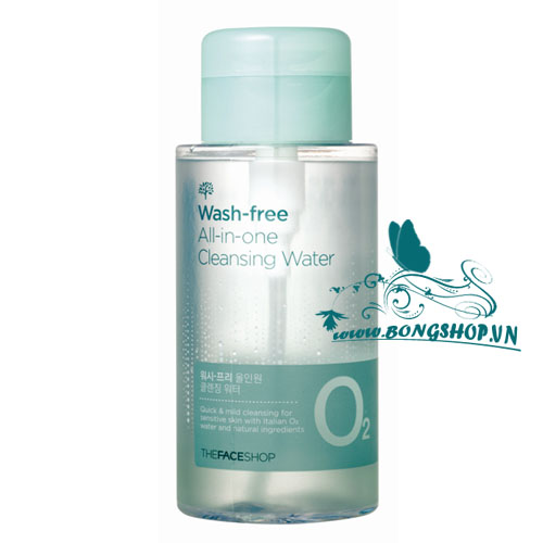 Tẩy trang Wash free All In One Cleansing water O2 - the face shop