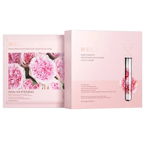 Mặt nạ trắng da Weilaiya Rose Essence Whitening Anti-aging Facial Mask